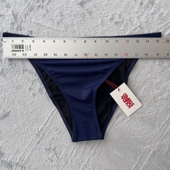 SOLID & STRIPED The Tati Top .Bottom 2-Piece Bikini Set Sz XL Navy NWT Flaw 0098 - Picture 12 of 16